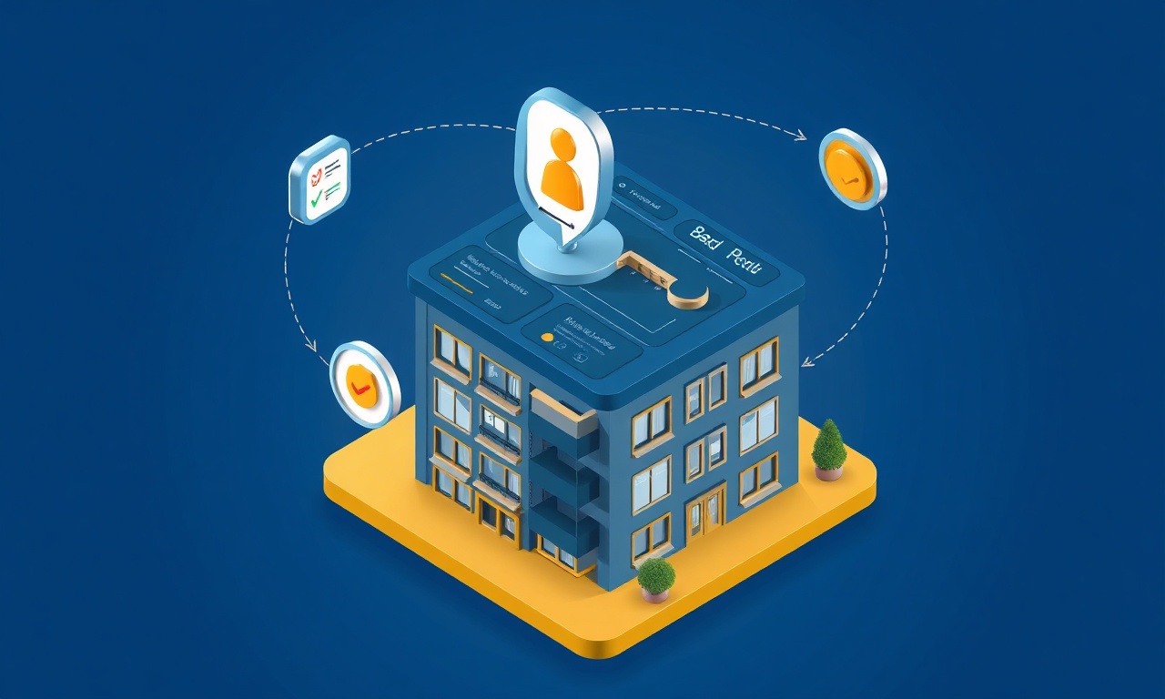 Apartman yönetimi AI destekli dijital panel, görev ve uyarı modülleriyle, lacivert altın renk