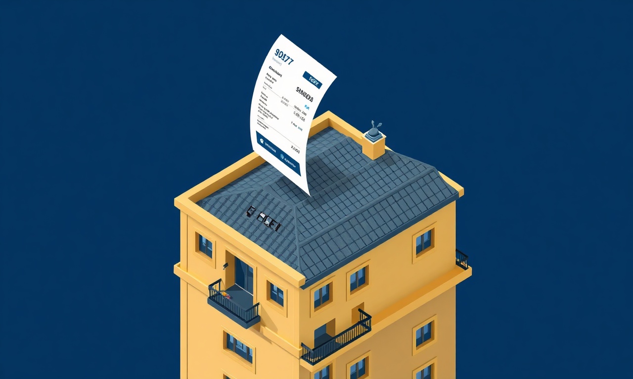 Buldan apartman aidat tahsilatı ve borç takibi, izometrik ödeme ve defter illüstrasyonu