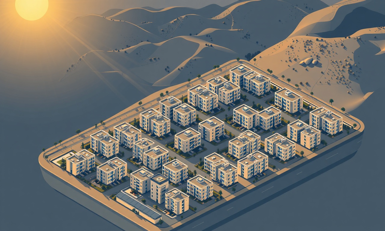Ergani ilçesinde konut blokları ve apartman silueti, Diyarbakır Güneydoğu Anadolu