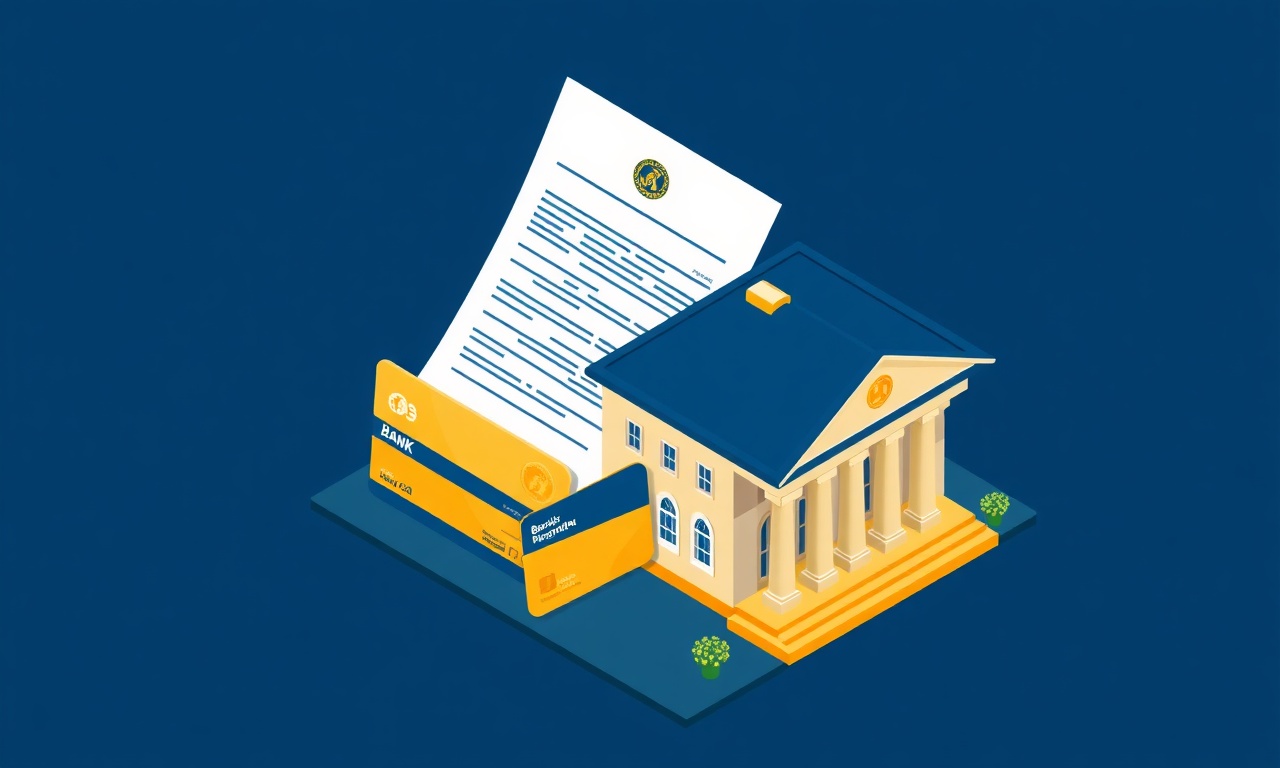 Site banka hesabı ve resmi kayıt işlemlerini simgeleyen illüstrasyon