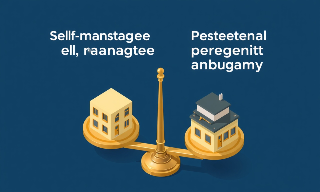 Hazro'da kendi yönetim ile profesyonel site yönetim şirketi arasındaki seçimi simgeleyen izometrik terazi illüstrasyonu