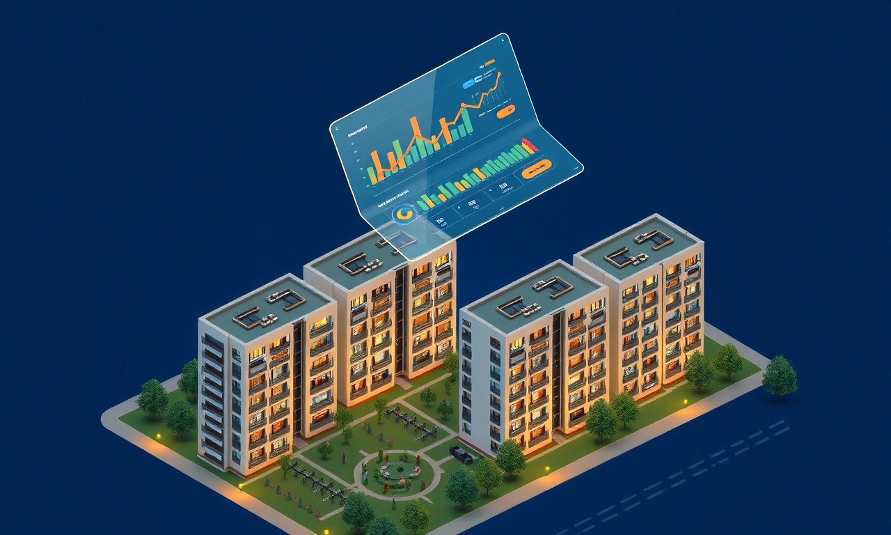 Edirne site ve apartman yönetimi için modern konut silueti illüstrasyonu