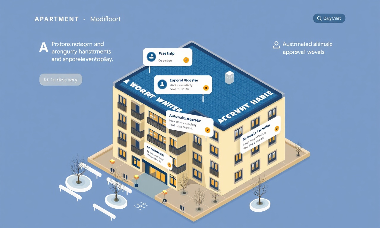 SiteYönetim'in AI destekli apartman yönetim panelini ve onay akışını gösteren izometrik illüstrasyon