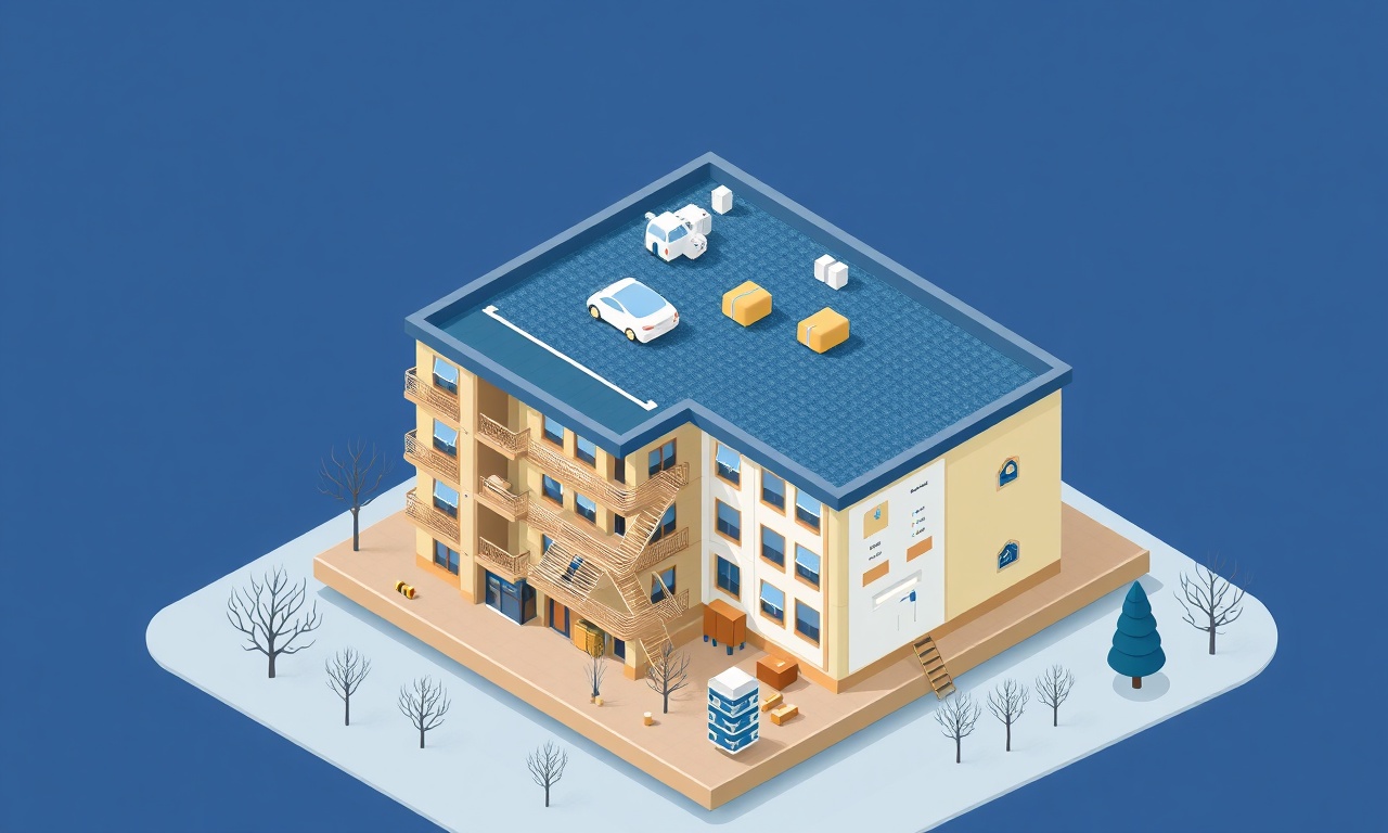 Apartman yönetimi modülleri, mali takip ve bakım takvimi isometrik illüstrasyon