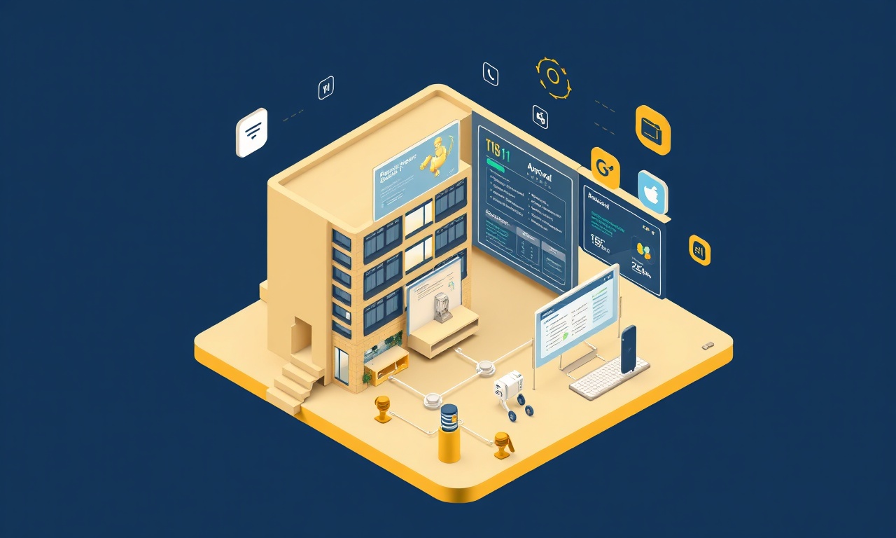 SiteYönetim AI Operatör platformu — onay akışlı apartman yönetim yazılımı izometrik görseli