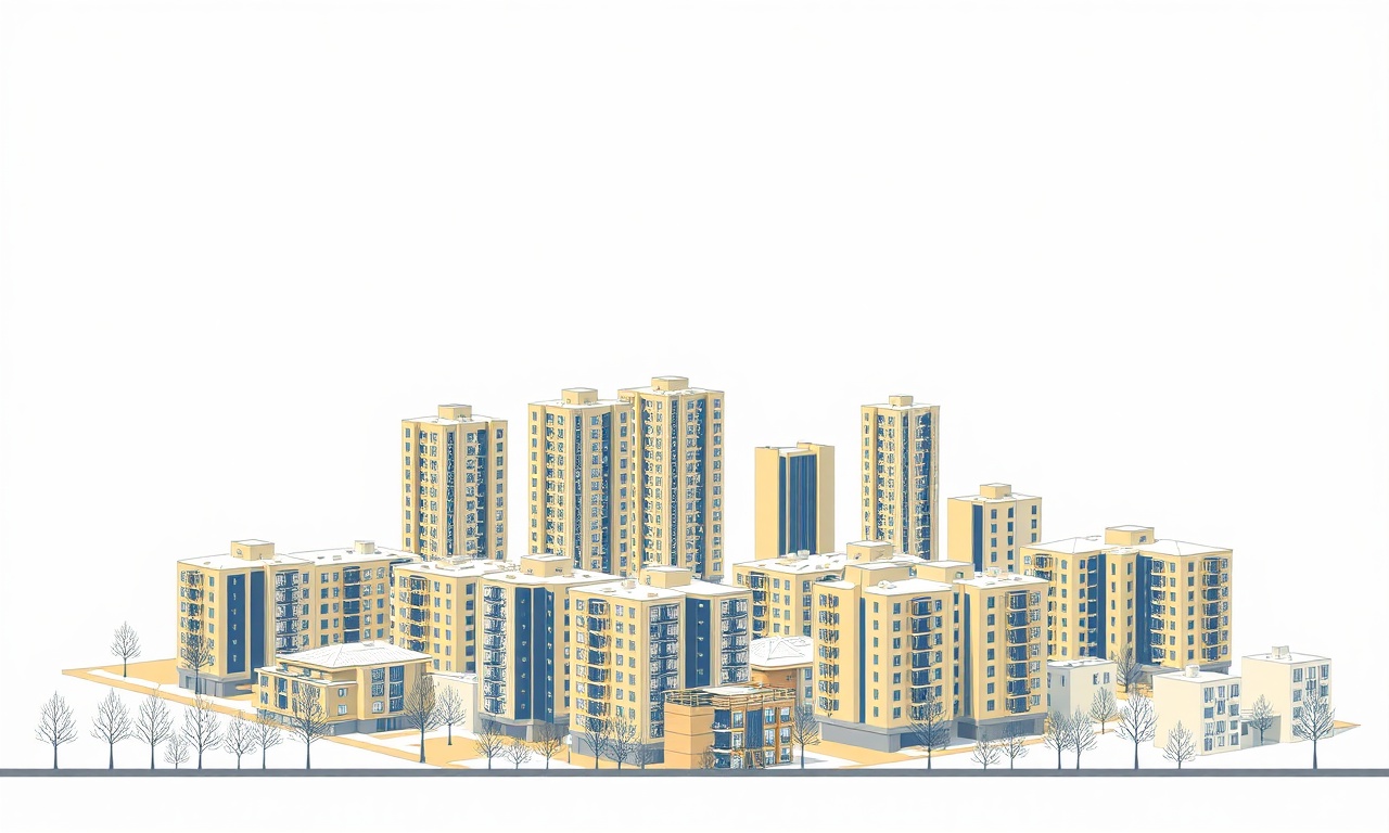Eskişehir modern konut silueti ve apartman yönetimi illüstrasyonu