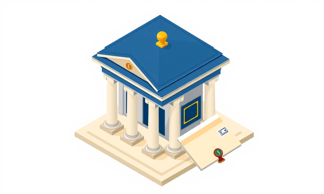 Site banka hesabı ve resmi kayıt belgelerini simgeleyen izometrik illüstrasyon