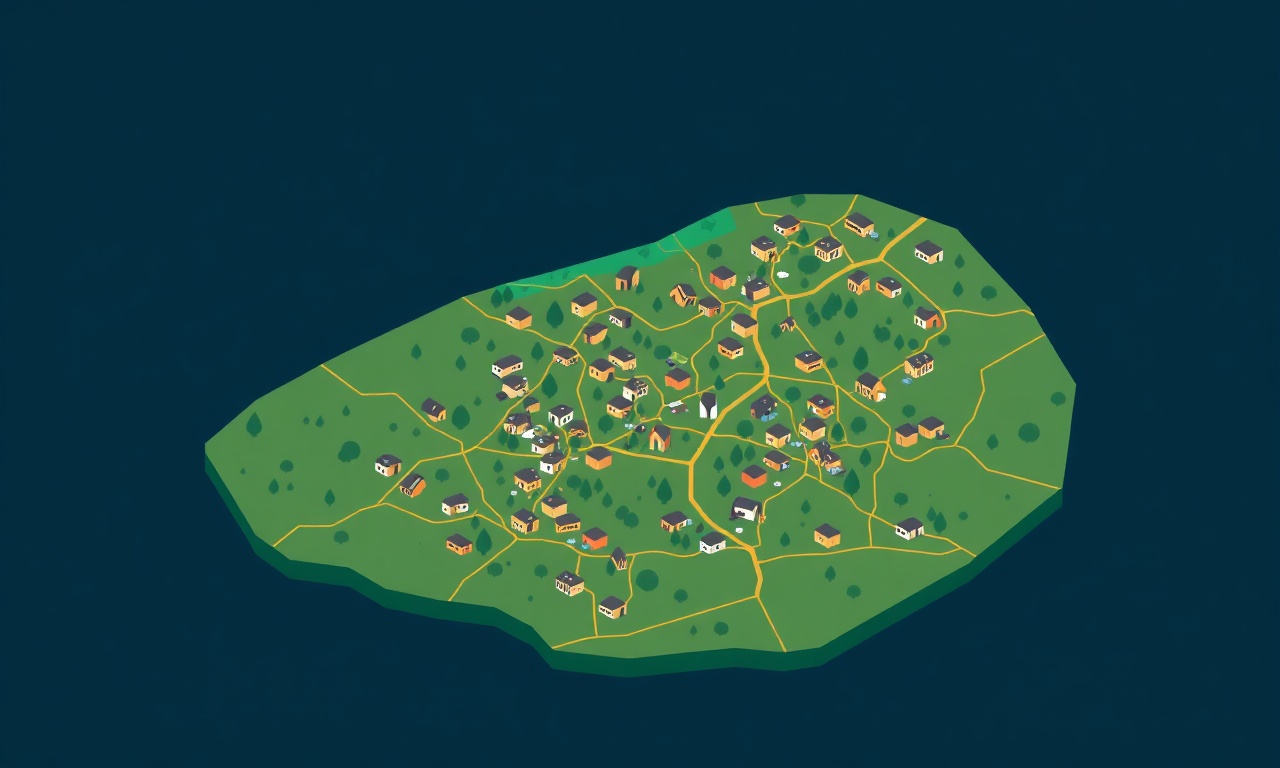 Giresun ilçeleri bağlantı haritası, izometrik illüstrasyon