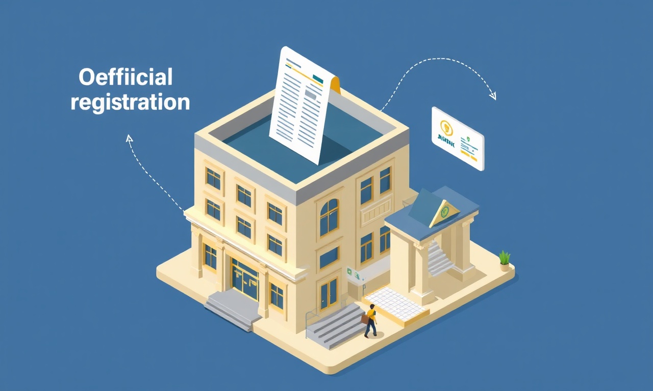 Site banka hesabı açma ve resmi kayıt sürecini temsil eden izometrik resmi işlem görseli