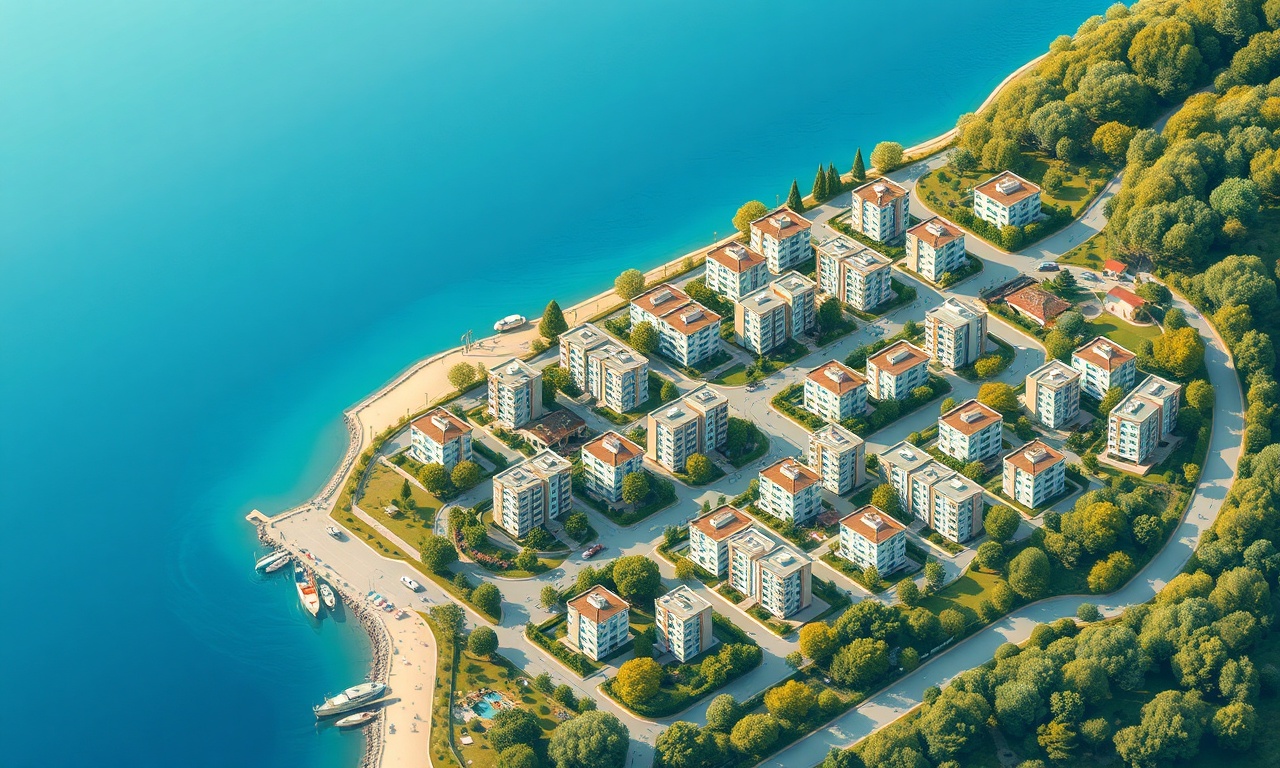 Kumlu, Hatay'da Akdeniz iklimiyle şekillenmiş kentsel konut dokusu — apartmanlar ve siteler