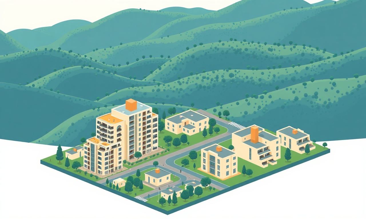 Isparta modern konut ve site yönetimi illüstrasyonu