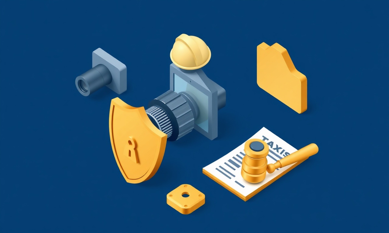 Site yönetiminde KVKK, iş güvenliği ve yasal uyum yükümlülüklerini temsil eden izometrik hukuki simgeler illüstrasyonu