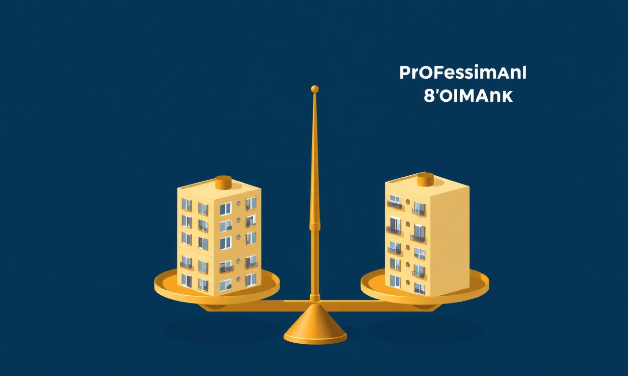 Bireysel ve profesyonel site yönetimi karşılaştırması izometrik terazi illüstrasyonu