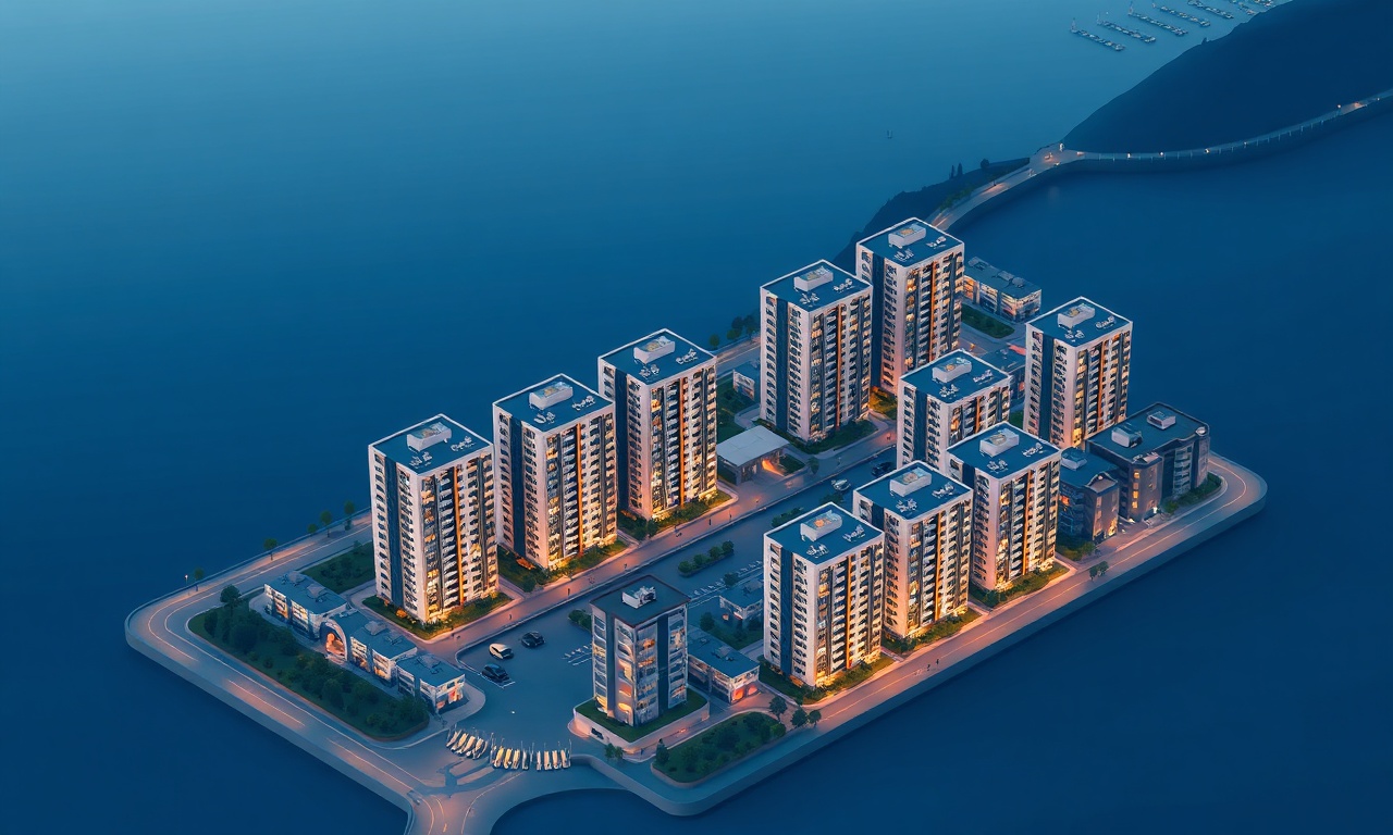 Arnavutkoy İstanbul'da modern konut siteleri ve apartman blokları, Marmara silueti