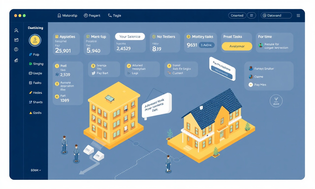 SiteYönetim AI destekli site yönetim paneli ve otomasyon iş akışı izometrik görsel