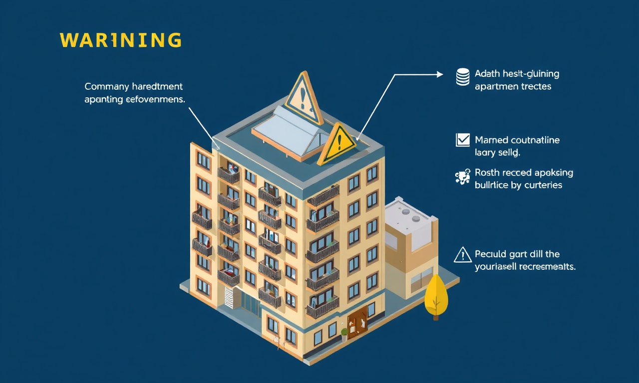 Beyoglu yeni apartman yöneticisinin sık yaptığı hatalar izometrik uyarı görseli