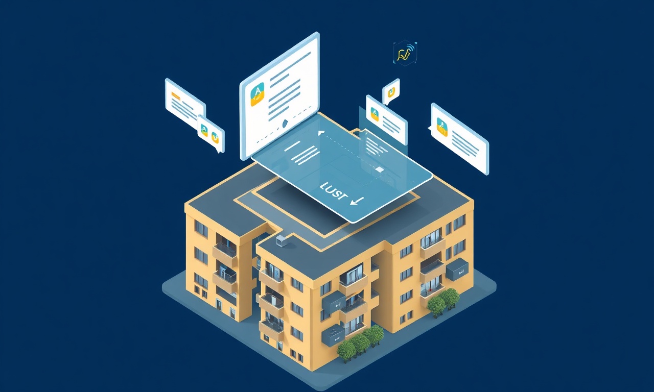 SiteYönetim yapay zeka destekli apartman yönetim platformu izometrik arayüz görseli