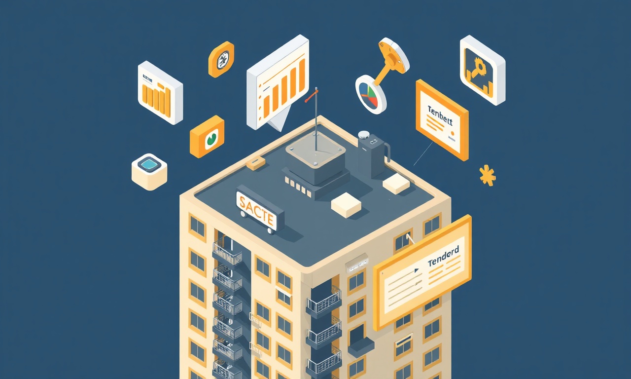 SiteYönetim modülleri aidat muhasebe arıza ihale portalı, izometrik illüstrasyon