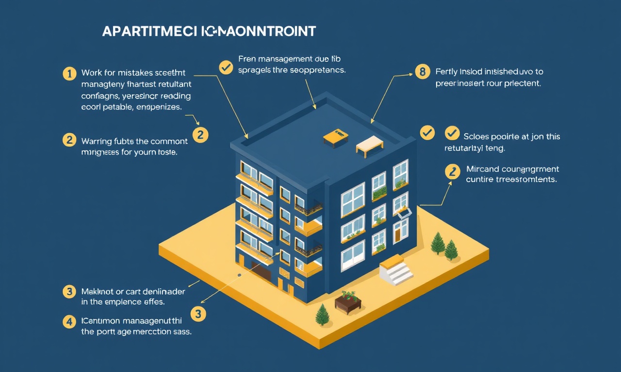 Yeni site yöneticisi sık yapılan hatalar listesi — İstanbul Maltepe apartman yönetimi izometrik illüstrasyon