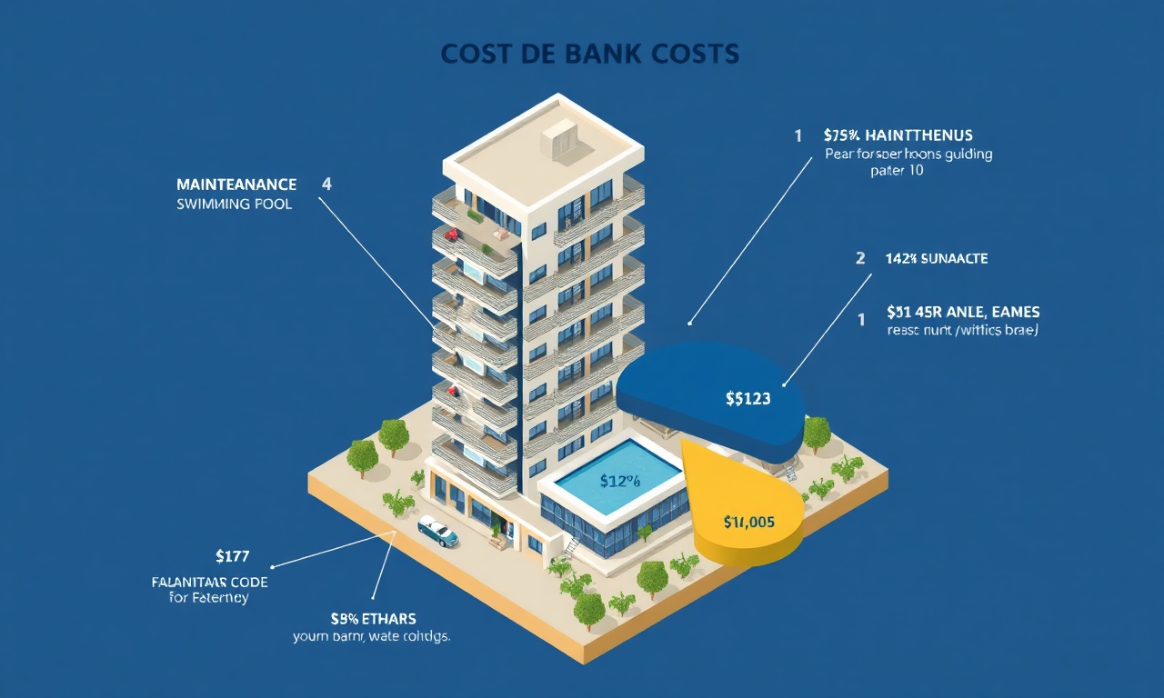 Cigli İzmir'de apartman aidat gider dağılımını gösteren izometrik illüstrasyon