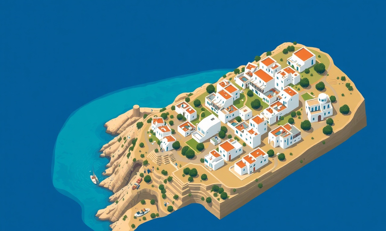 Karaburun Ege kıyısında apartman ve site silueti, lacivert altın renk düzeni