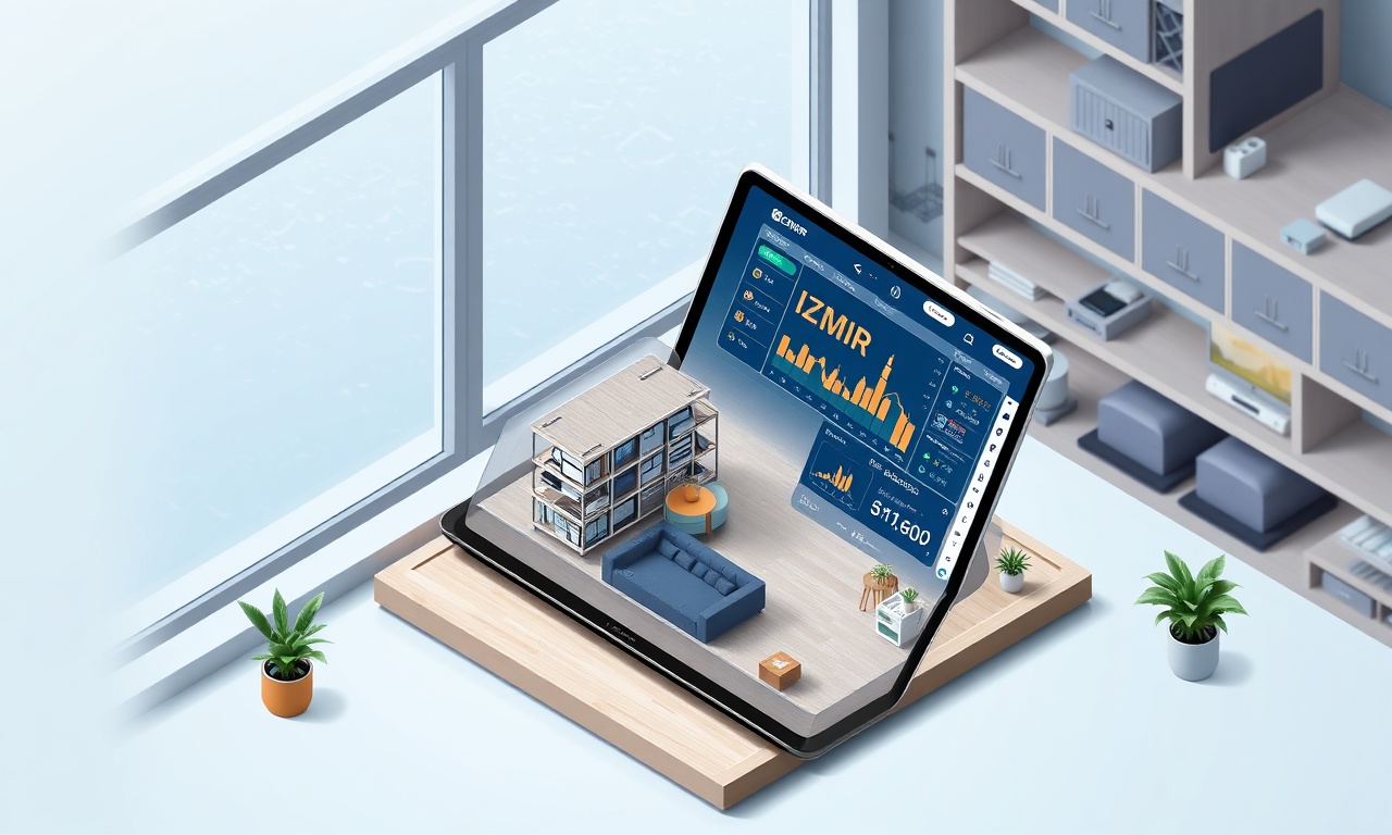 AI destekli site yönetim paneli — izometrik dashboard illüstrasyonu