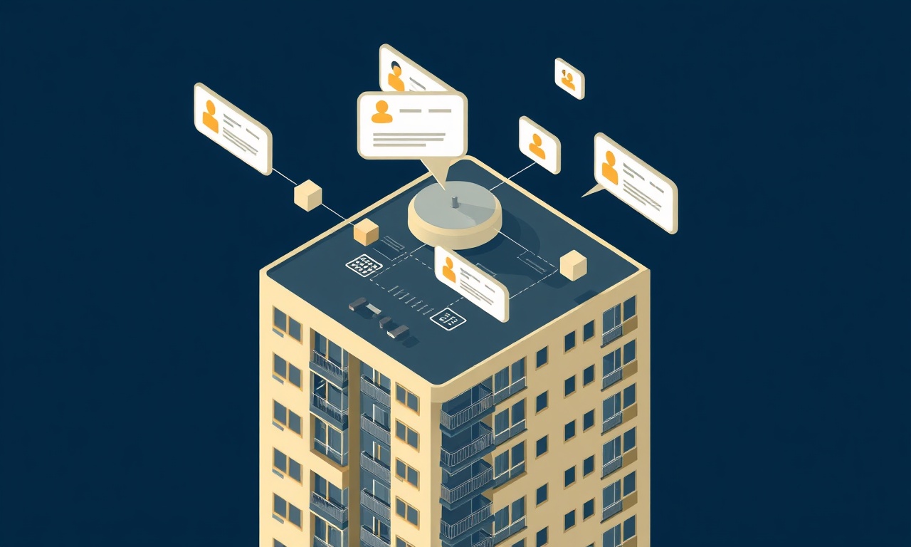 SiteYönetim AI Operatör paneli, apartman yönetimi otomasyon akışı izometrik illüstrasyon