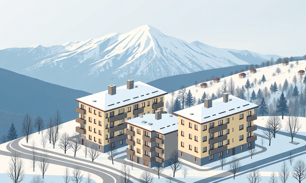 Kars'da modern konut silueti ve kış manzarası — site yönetimi rehberi