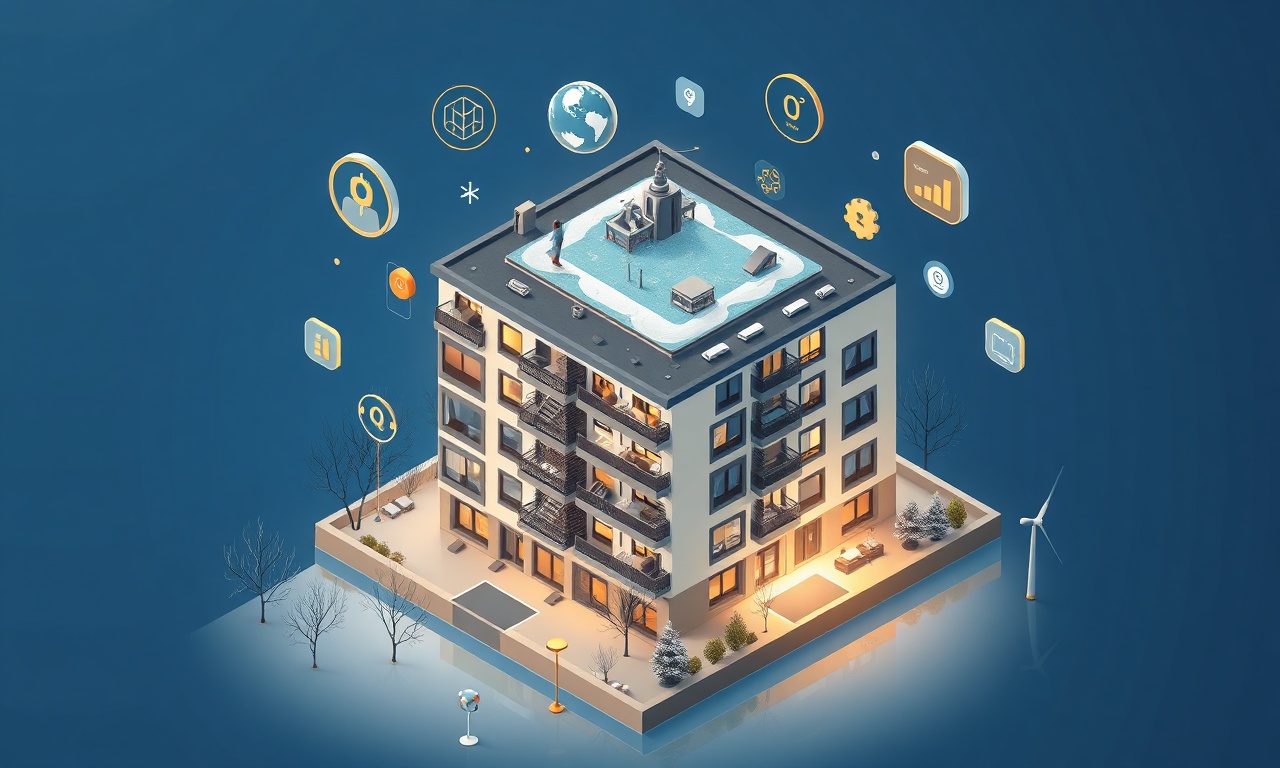 SiteYönetim platformunun AI destekli apartman yönetim özelliklerini gösteren illüstrasyon