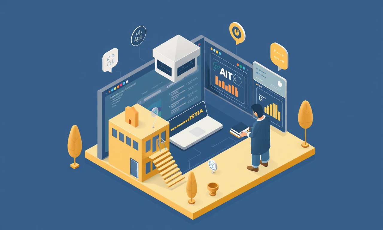 AI destekli site yönetimi platformu operatör ve danışman ekran illüstrasyonu