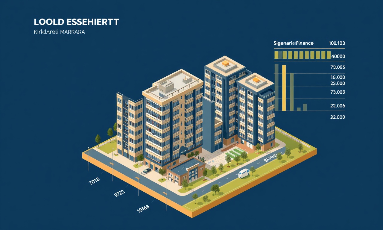 Kırklareli Luleburgaz apartman aidatı belirleme ve bütçe planlama konsepti, izometrik illüstrasyon