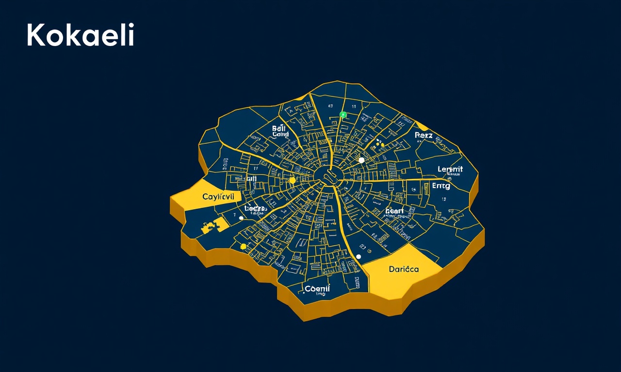 Kocaeli ilçeleri Çayırova ve çevresi site yönetimi haritası — izometrik illüstrasyon