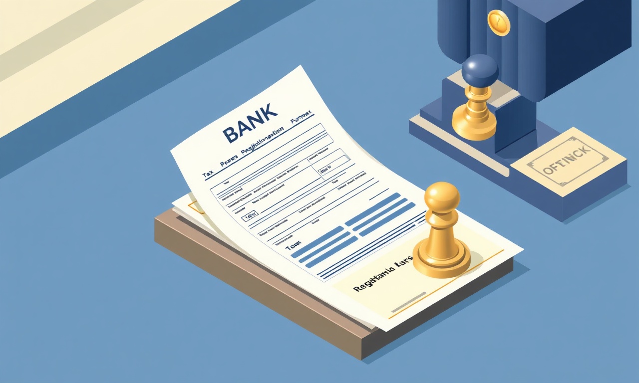 Site banka hesabı ve vergi kaydı belgeleri, izometrik illüstrasyon