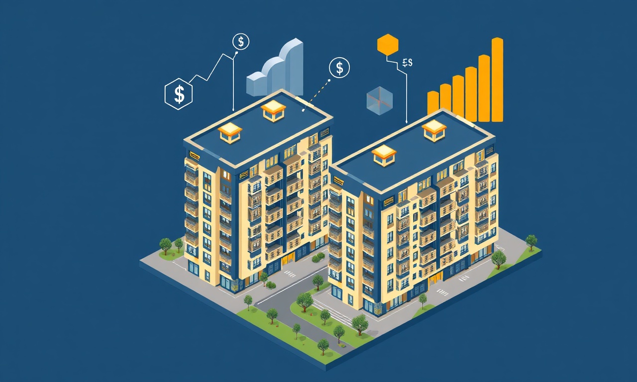 Ahirli Konya apartmanlarında aidat hesaplama ve bütçe planlaması konsepti, izometrik illüstrasyon