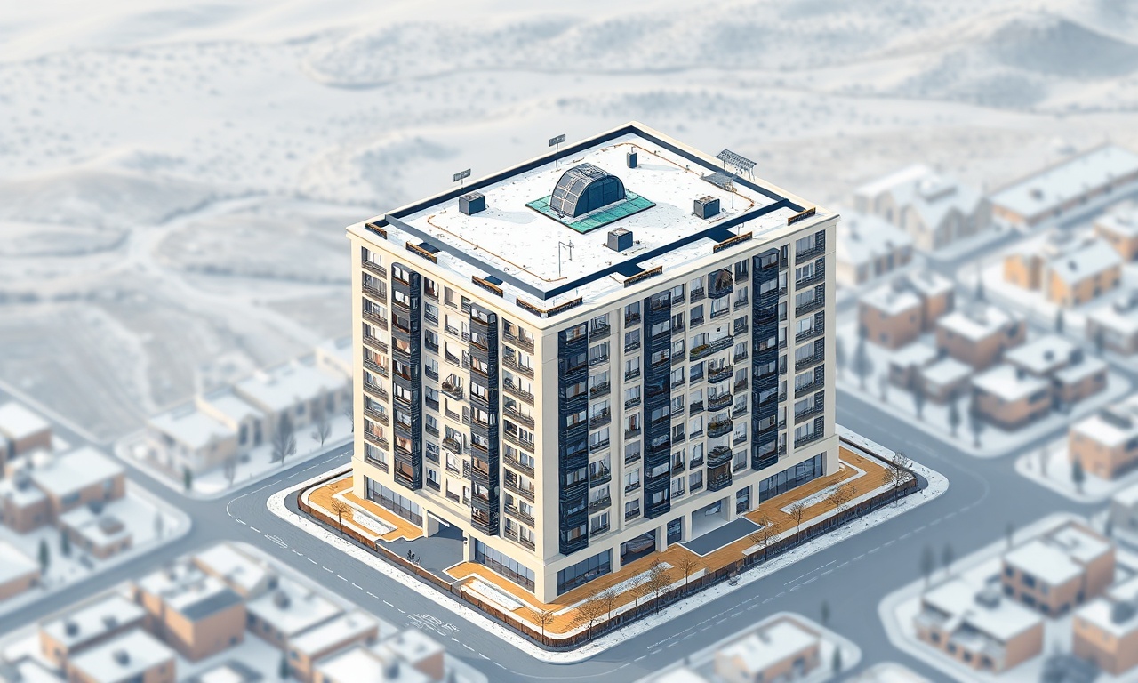 Cihanbeyli Konya apartman silueti — karasal İç Anadolu konut görseli