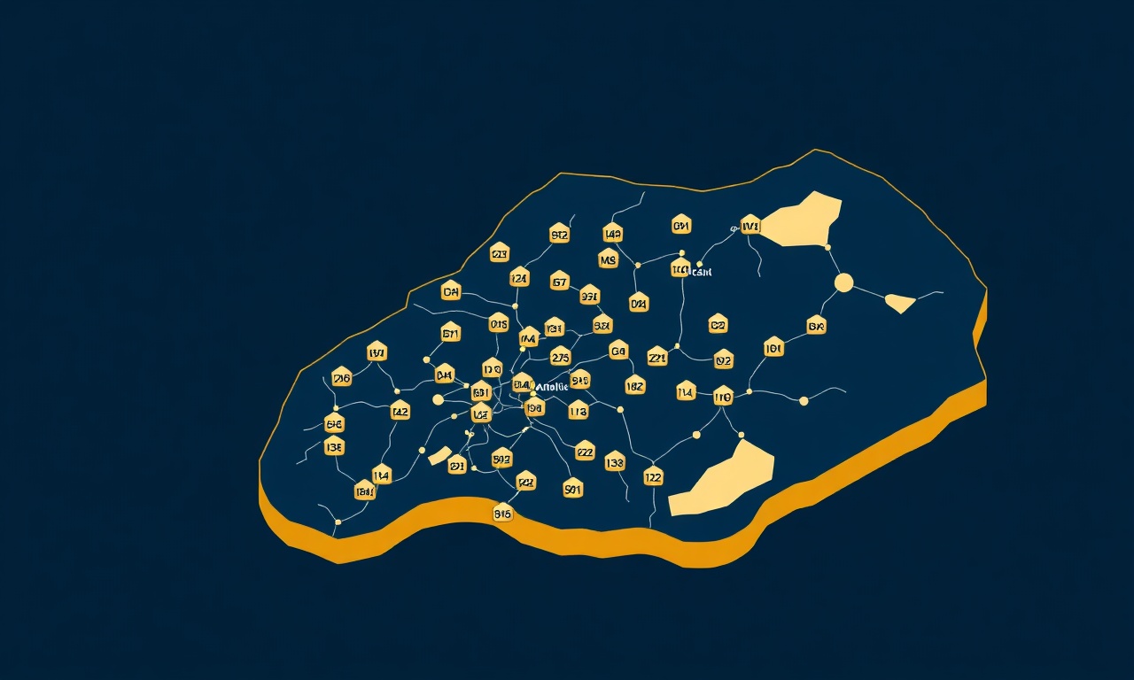 Güneysınır ve çevre ilçeler Konya bölgesi site yönetimi haritası izometrik illüstrasyon