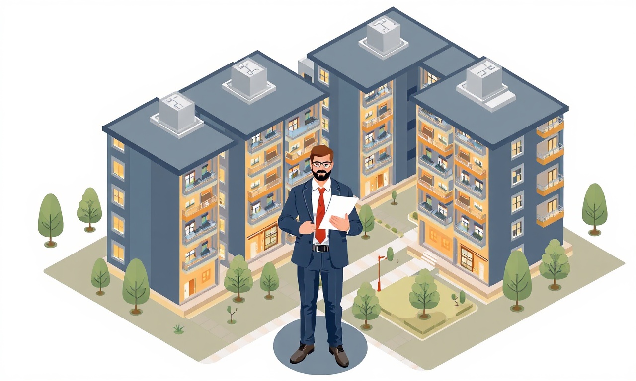 Huyuk'te yeni bir site yöneticisinin devraldığı apartman kompleksi
