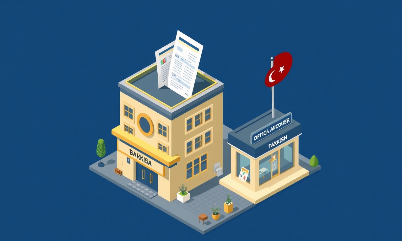 Site yönetimi vergi numarası ve banka hesabı açma sürecinin izometrik illüstrasyonu