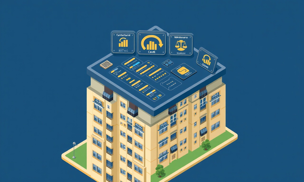SiteYönetim platformunun apartman yönetim süreçlerini nasıl otomatize ettiğini gösteren izometrik illüstrasyon