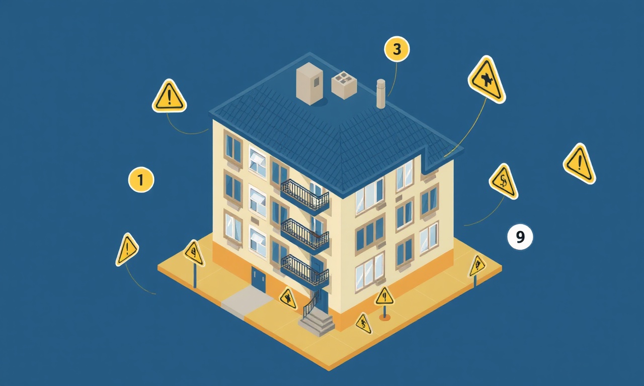 Yeni apartman yöneticilerinin sık yaptığı hatalar izometrik uyarı görseli