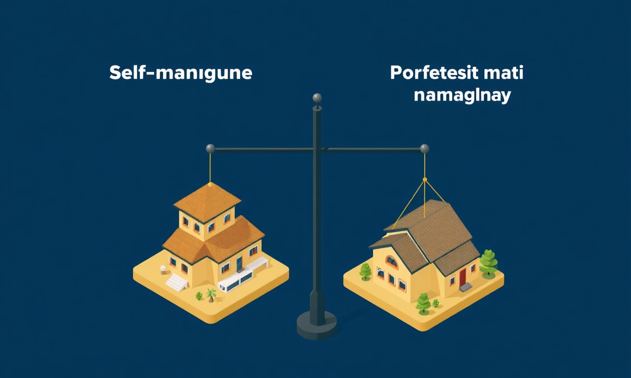 Pütürge için kendi yönetim ile profesyonel site yönetim şirketi karşılaştırması izometrik illüstrasyon