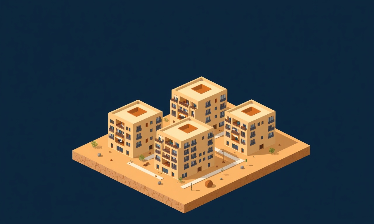 Mardin'de site ve apartman yönetimi — modern konut silueti illüstrasyonu