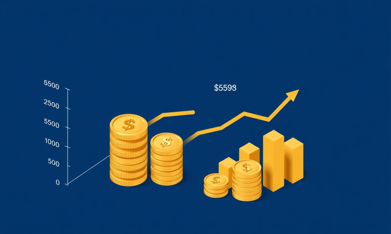 Aidat aralığı ve belirleme yöntemini gösteren soyut finansal illüstrasyon, lacivert-altın ton