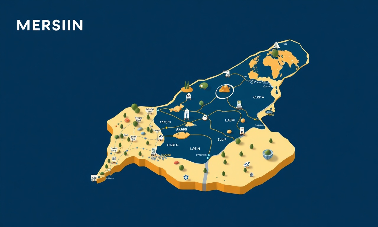 Mersin ili ilçe haritası — Akdeniz ve çevre ilçelerde site yönetimi