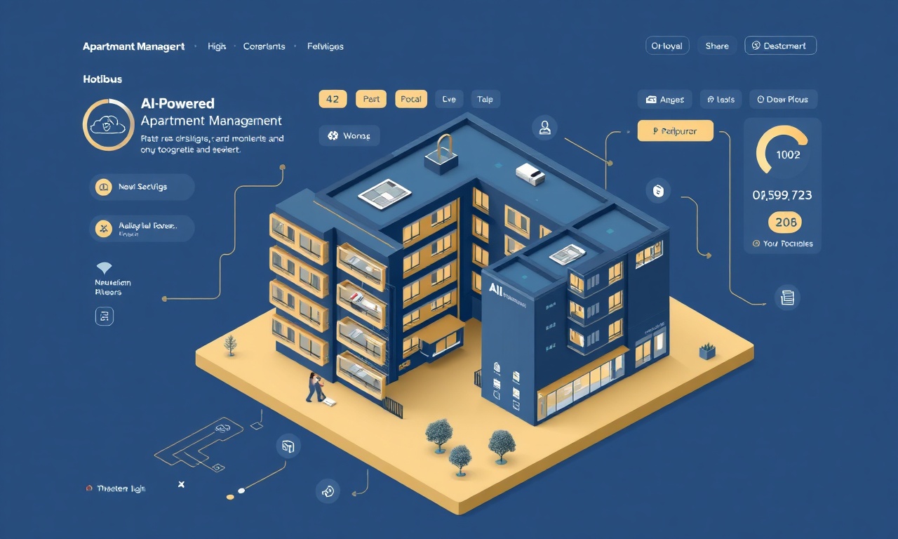 AI destekli site yönetim yazılımı kontrol paneli illüstrasyon