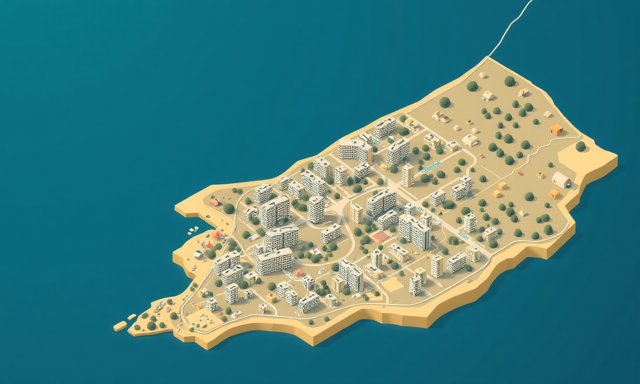Mersin ili Gulnar ve çevre ilçeler site yönetimi bölge haritası illüstrasyonu