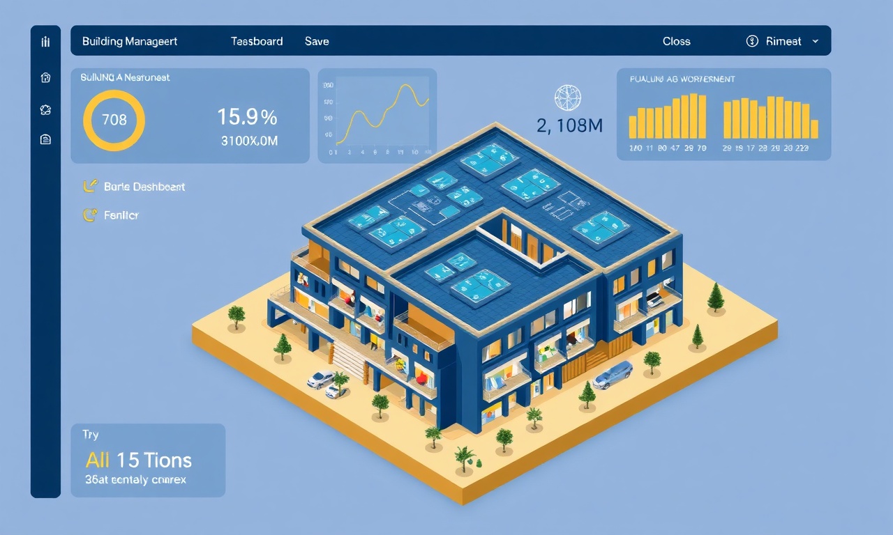 SiteYönetim AI destekli site yönetimi platformu — izometrik illüstrasyon