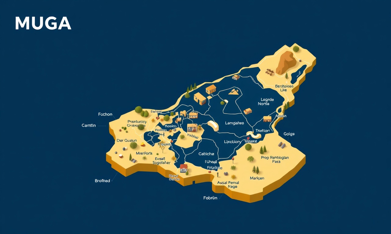 Muğla ili ve Köyceğiz çevresi ilçelerde site yönetimi coğrafi harita illüstrasyonu
