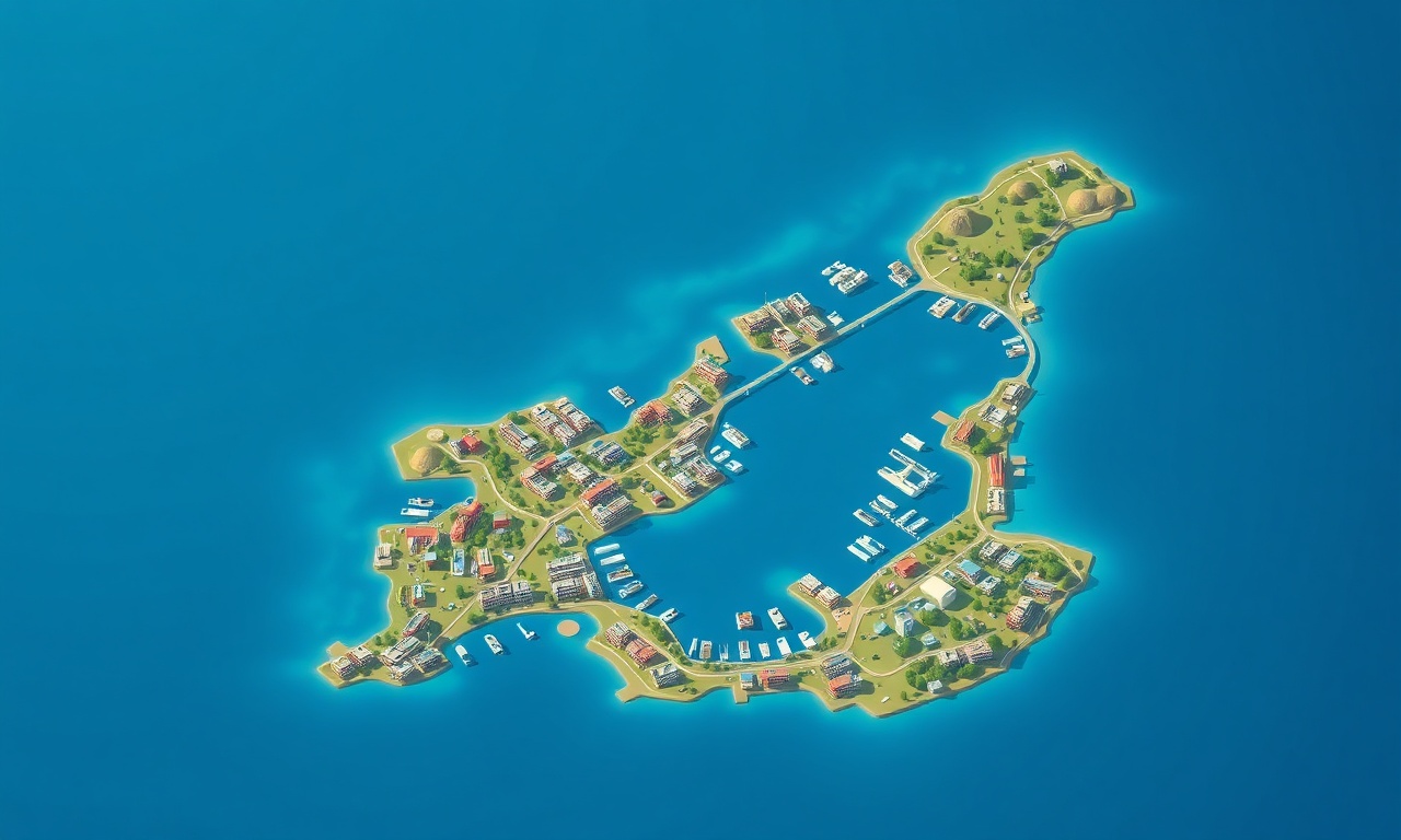 Muğla ili Marmaris ve çevre ilçeleri haritası, kıyı boyunca apartman ve site kümeleri