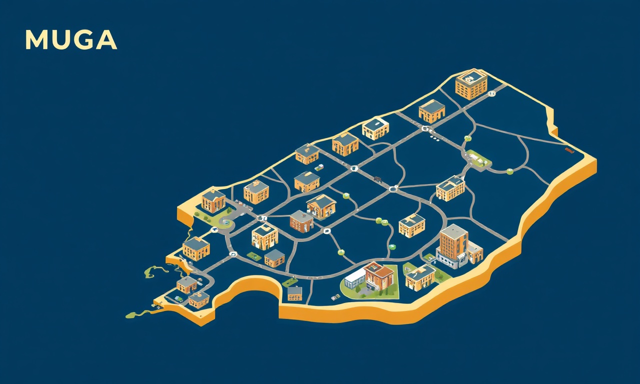 Muğla ilçeleri Seydikemer ve çevresi site yönetimi bölge haritası izometrik illüstrasyon